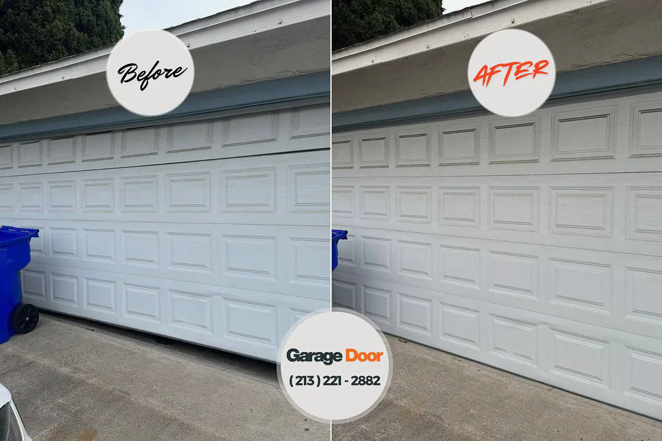 Before and after: garage door repair San Francisco, CA